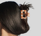 3 Piece Small Glossy Checkered Acrylic Hair Clips