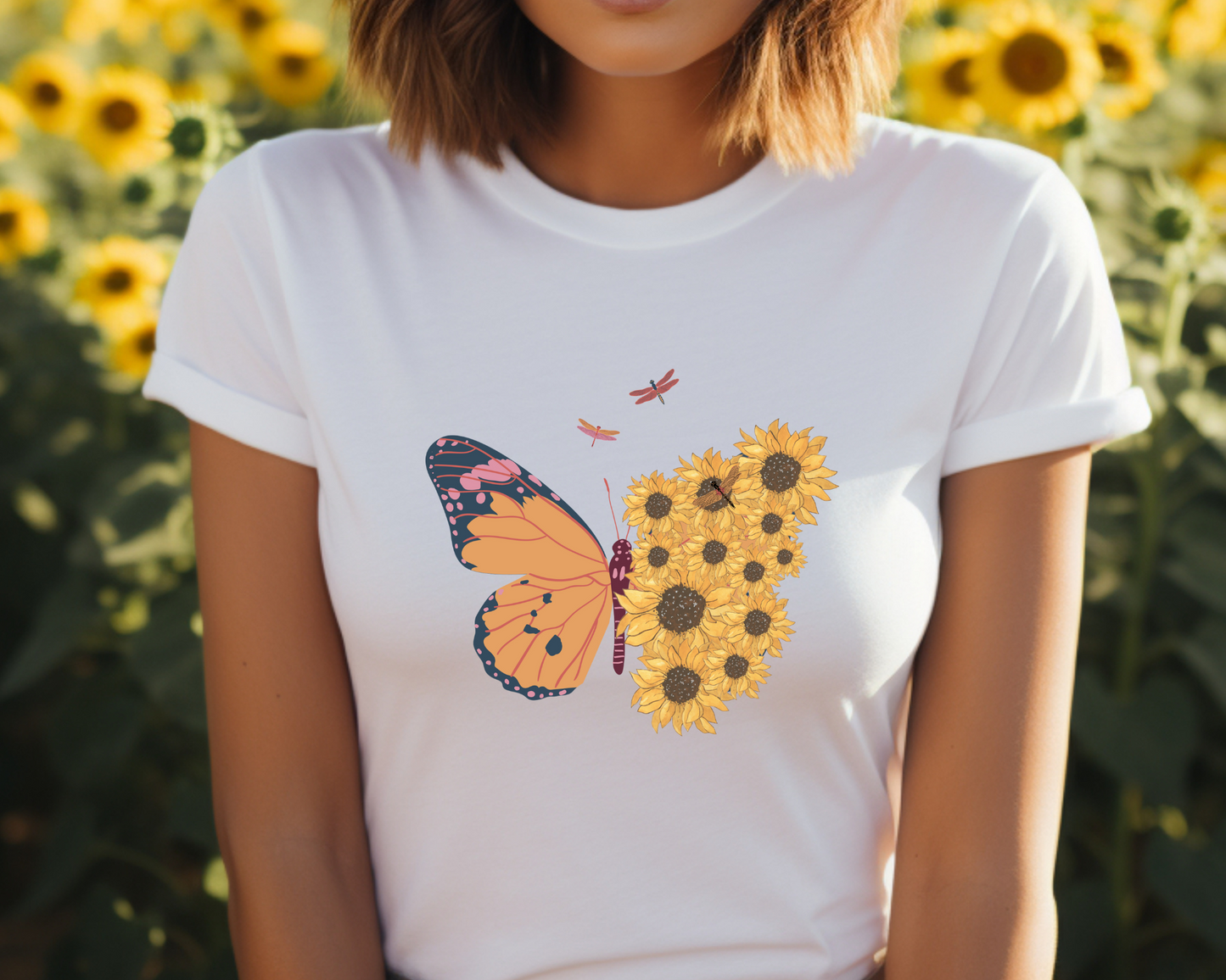 Butterfly Sunflower Tee