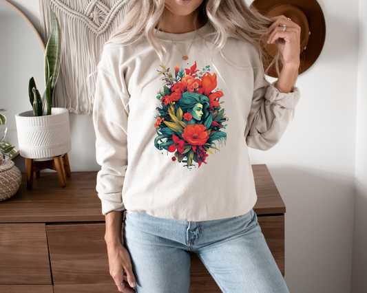 Vintage Floral Graph Sweatshirt