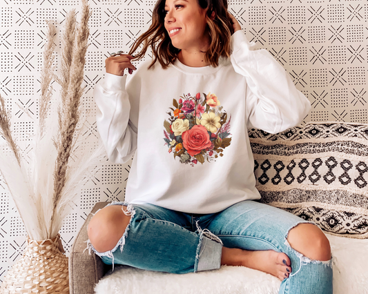 Vintage Floral Sweatshirt