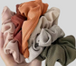 6 Piece Ribbed Elastic Hair Scrunchies