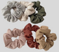 6 Piece Ribbed Elastic Hair Scrunchies