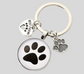 Animal Paw Print Keychain