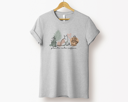 Plants Cats Coffee Tee