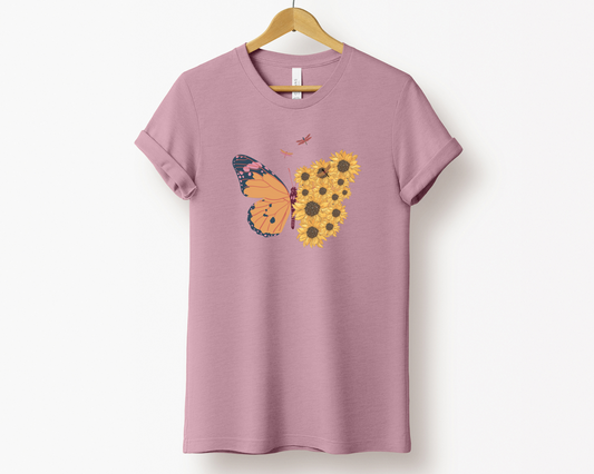 Butterfly Sunflower Tee