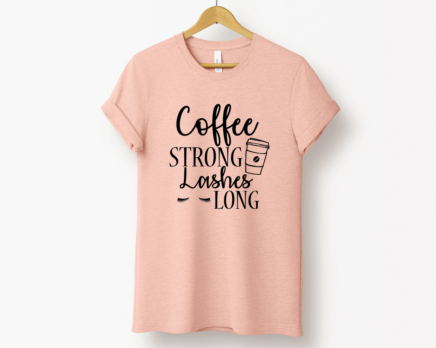 Coffee Strong Lashes Long Tee