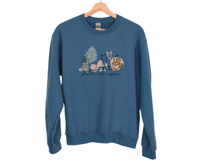 Plants Cats Coffee Sweatshirt