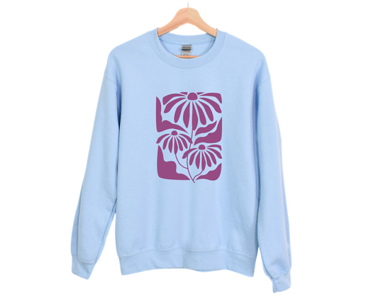 Purple Flowers Sweatshirt