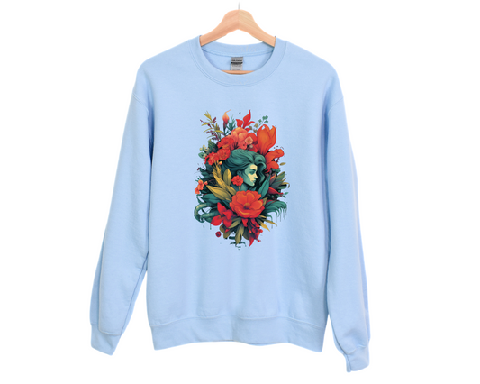 Vintage Floral Graph Sweatshirt