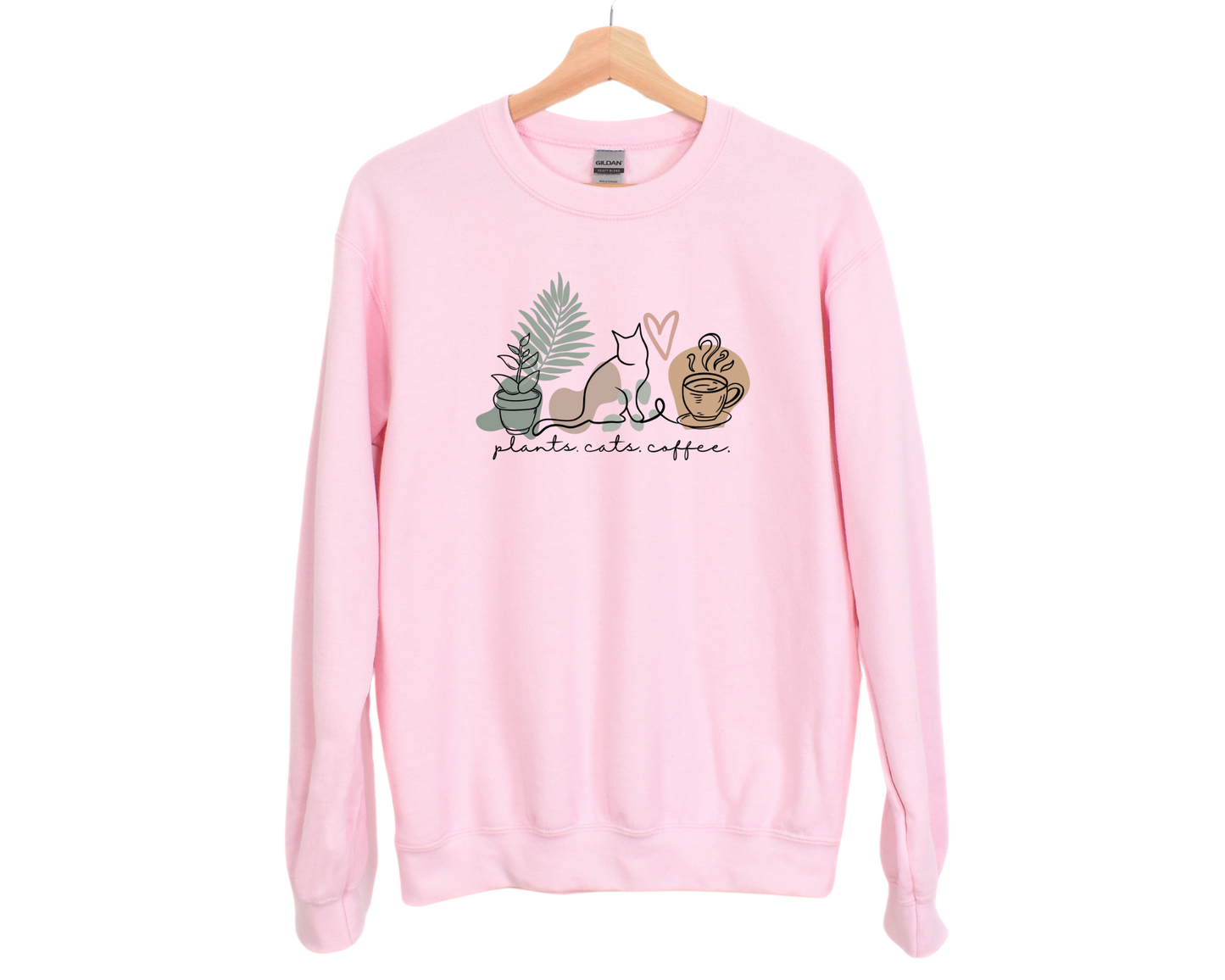 Plants Cats Coffee Sweatshirt