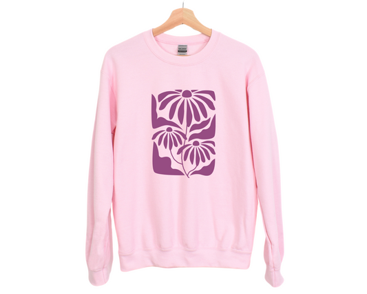 Purple Flowers Sweatshirt