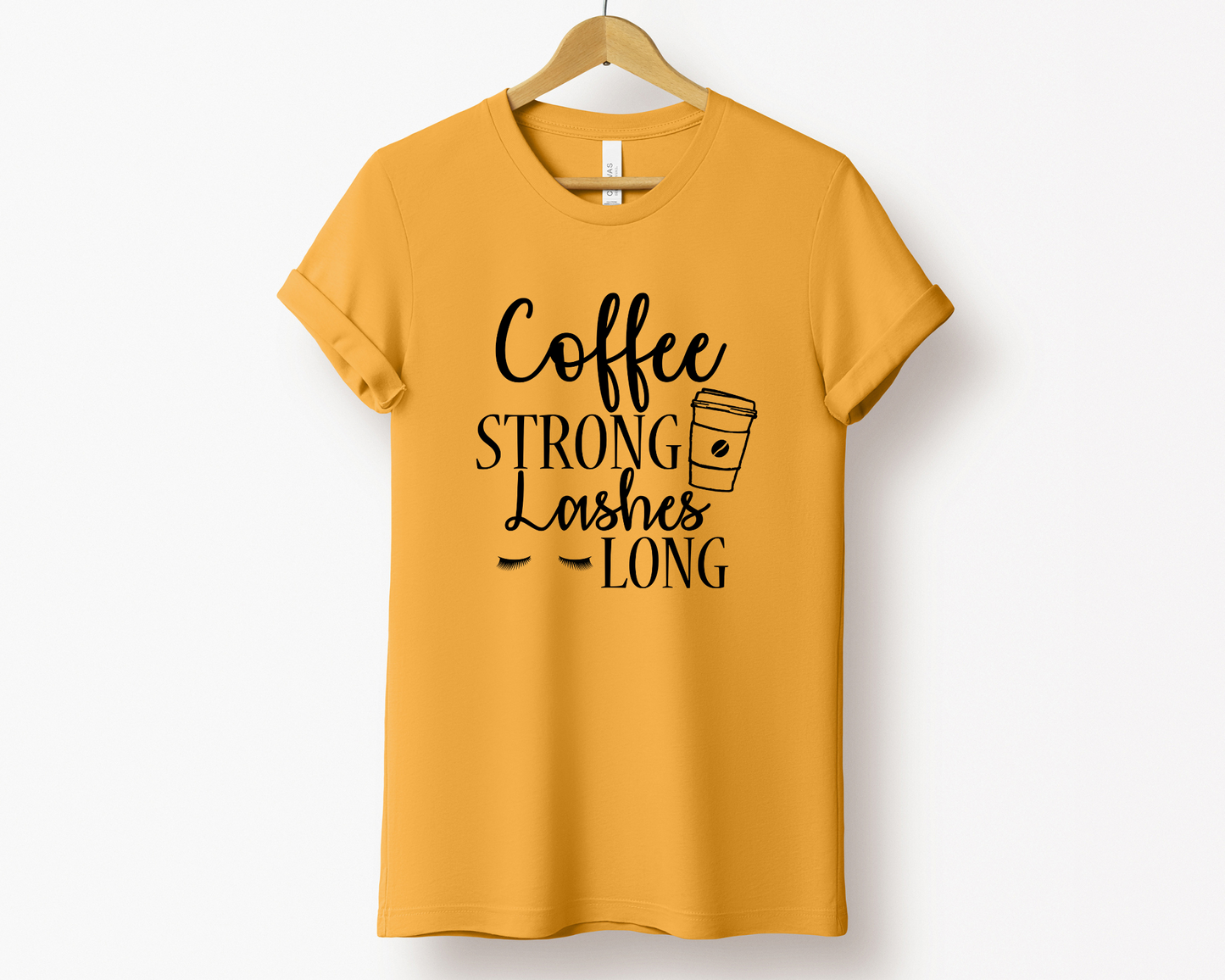 Coffee Strong Lashes Long Tee