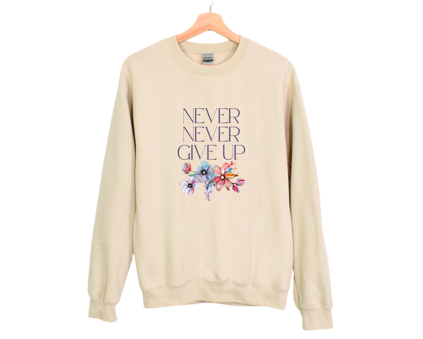 Never Never Give Up Sweatshirt