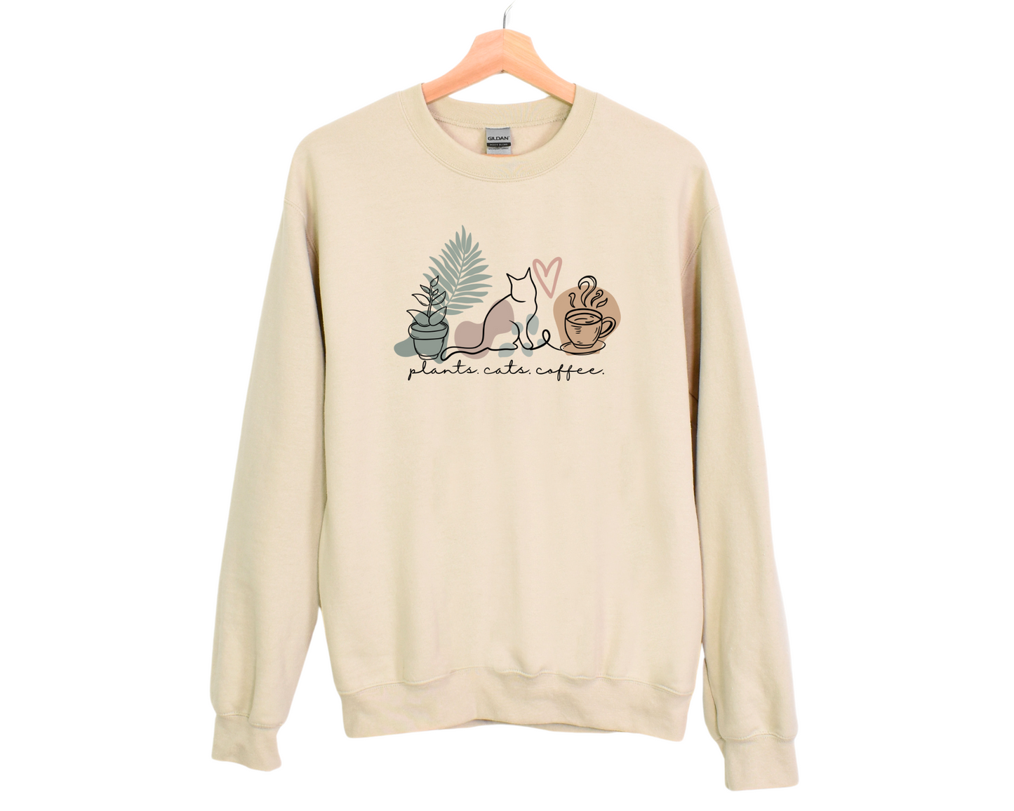 Plants Cats Coffee Sweatshirt