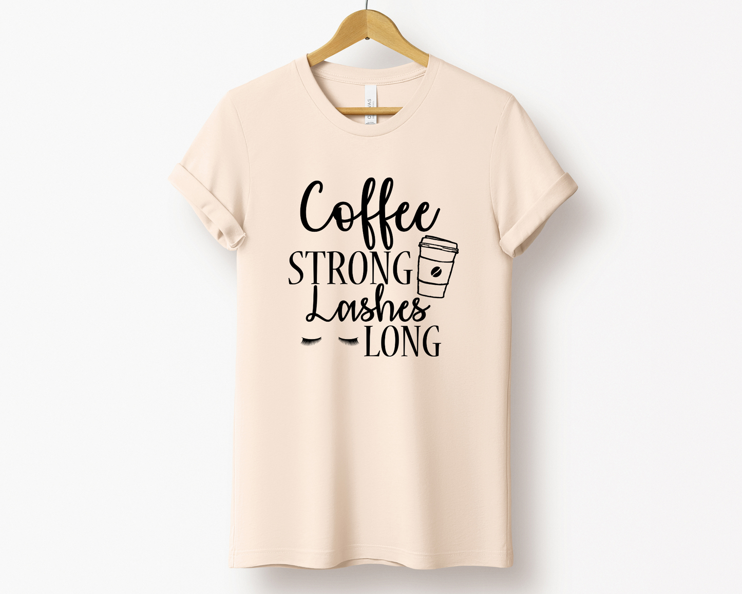 Coffee Strong Lashes Long Tee