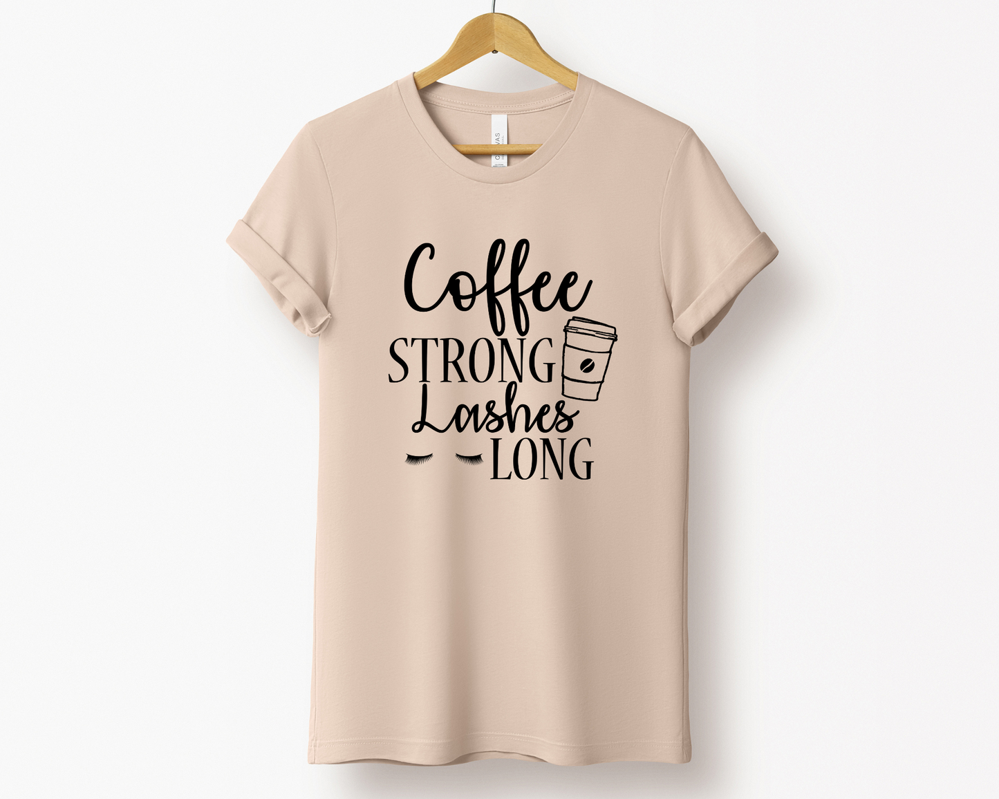 Coffee Strong Lashes Long Tee