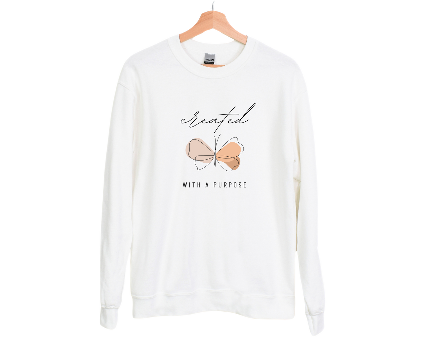 Created With a Purpose Butterfly Sweatshirt