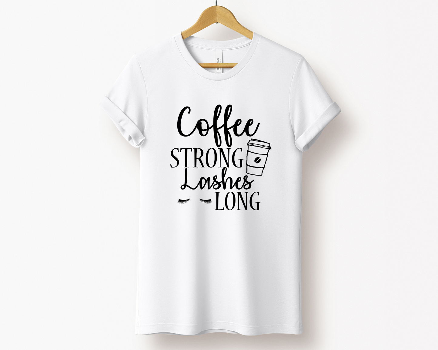 Coffee Strong Lashes Long Tee