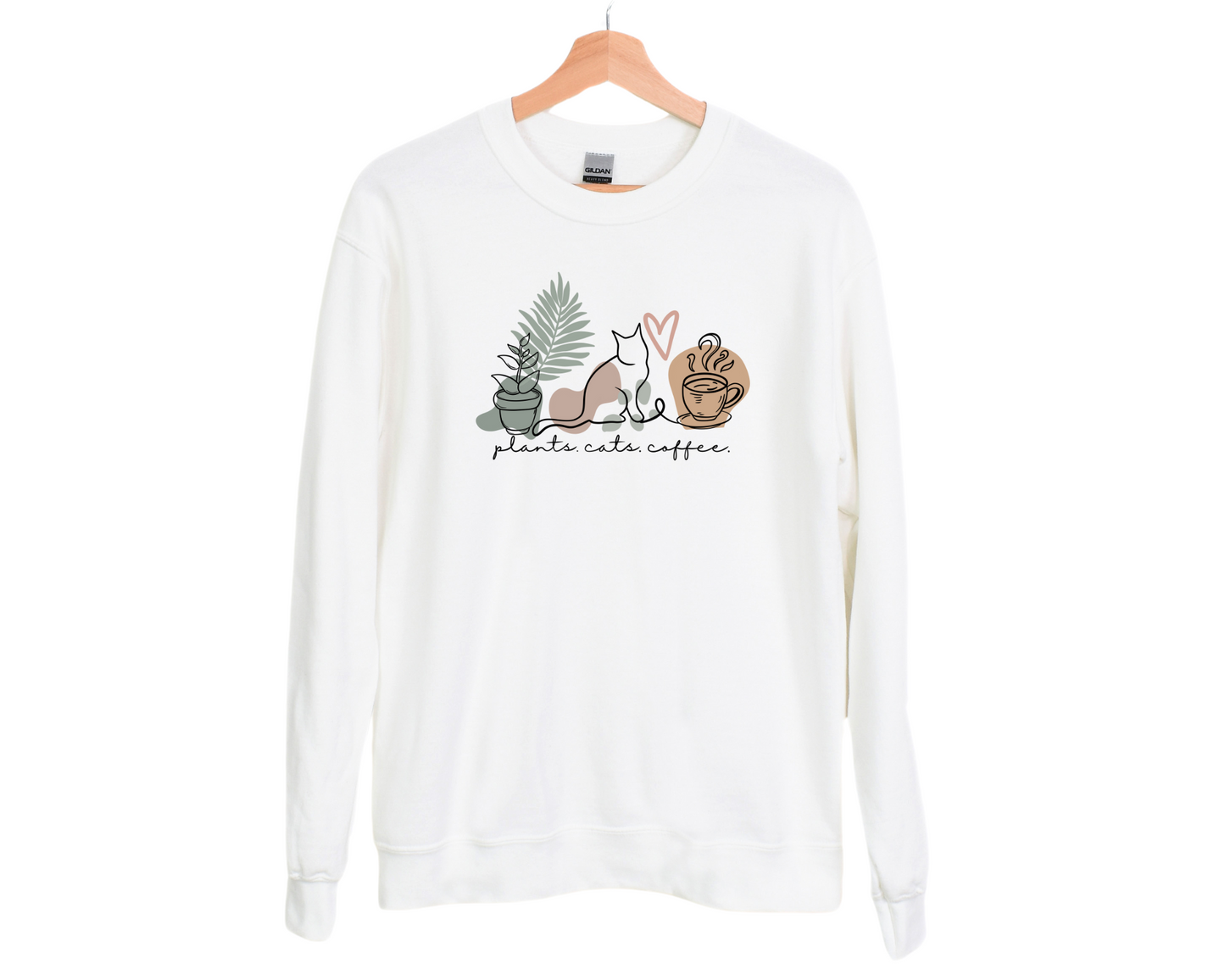 Plants Cats Coffee Sweatshirt